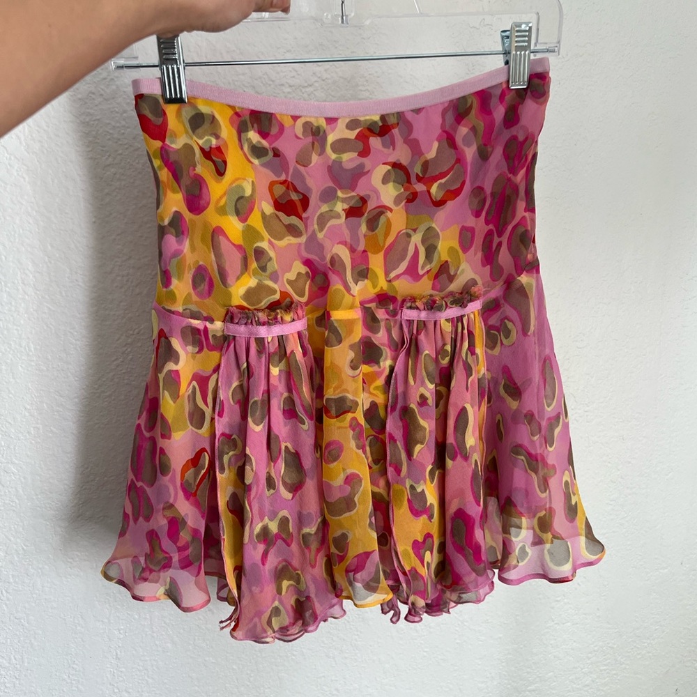 SOLD Diane von Furstenberg Pink Silk Mini Skirt
